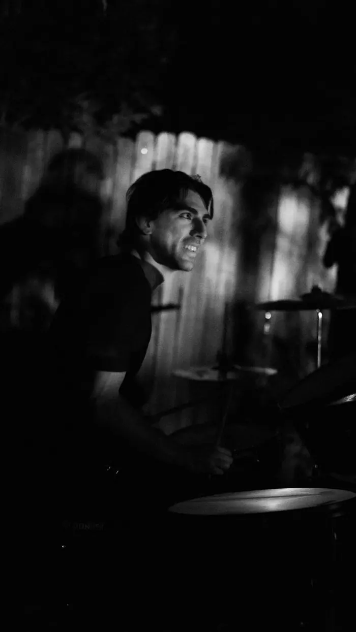 Mateo on drums