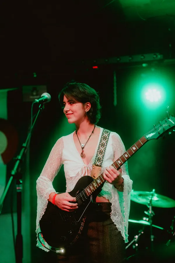 Gavriella on guitar and vocals at The Sound Bar