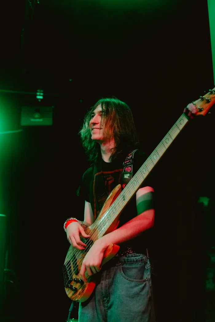 Gabe playing bass